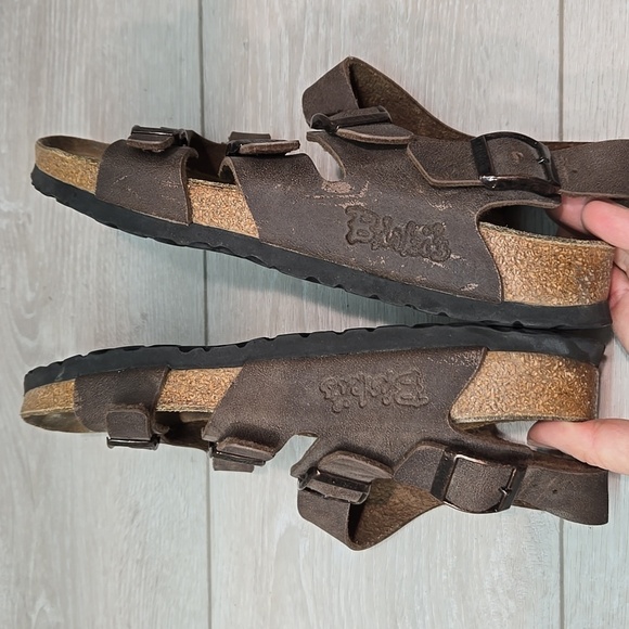 Birkis By Birkenstock Women Ankle Strap Brown Sandals Shoes Sz 40/9 Narrow - Picture 10 of 11